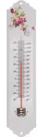 Muurthermometer metaal bloem h30cm - thumbnail