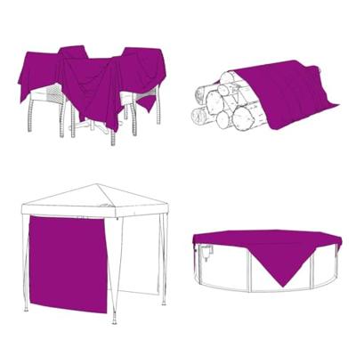 Doorzichtig zeildoek met zeilringen 1x12 m polyethyleen - thumbnail