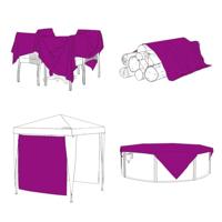 Plantenafdekking met zeilringen 3x5 m polyethyleen - thumbnail