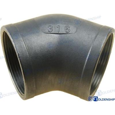 GS30566 - 45 graden F-F RVS-bocht 2"