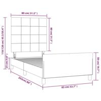 Bedframe met hoofdeinde fluweel donkergroen 180x200 cm - thumbnail