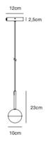 Hanglamp rond design met G9 fitting &apos;Nordlux Contina&apos; - thumbnail
