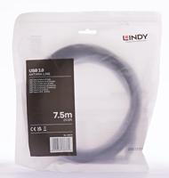 LINDY USB-kabel USB 2.0 USB-A stekker, USB-B stekker 7.50 m Zwart 36676 - thumbnail