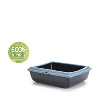 Beeztees juliet eco - kattenbak - blauw/zwart - 48x38x14 cm - thumbnail