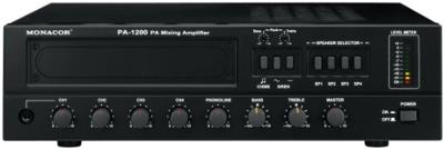 Monacor PA-1200 PA-versterker 120 W 3-kanaals 4 zones
