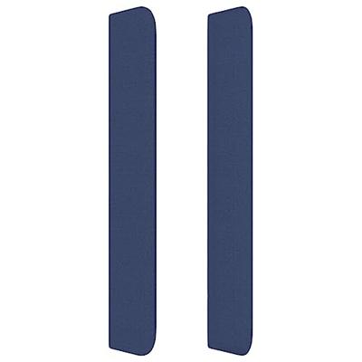Hoofdbord met randen 103x16x118/128 cm stof blauw