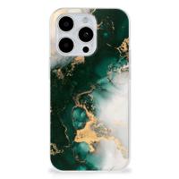TPU Siliconen Hoesje voor iPhone 15 Pro Marmer Groen - thumbnail
