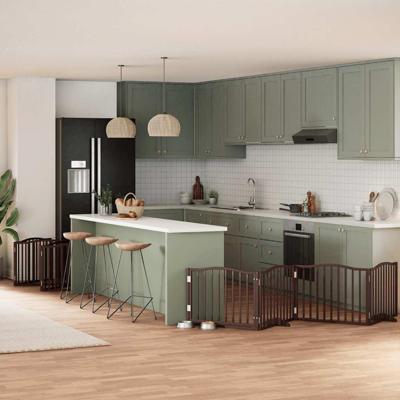 VidaXL Hondenhek inklapbaar 12 panelen 960 cm populierenhout bruin