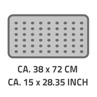 RIDDER badmat helgoland 38x72 cm wit en blauw - thumbnail