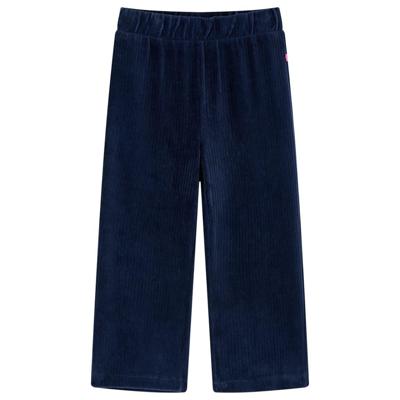 Kinderbroek 128 ribfluweel marineblauw