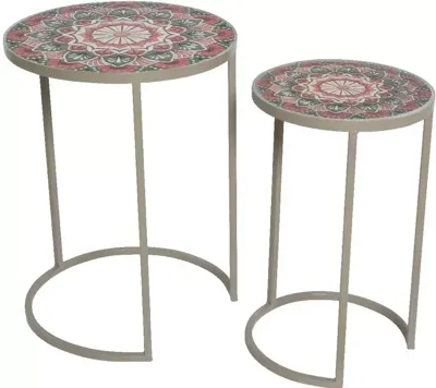 Outdoor Living by Decoris bijzettafel set narbonne taupe