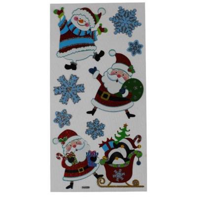Muurstickers kerstman 35 x 18 cm | 24 stuks
