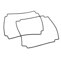 Hammond Electronics 1554RGASKET Afdichting Silicone Zwart 2 stuk(s) - thumbnail