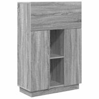 Bureau met plank Grijs 71,5 x 31,5 x 106,5 cm Bewerkt hout - thumbnail