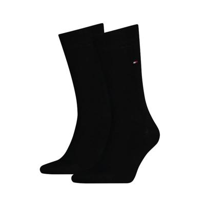 Tommy Hilfiger Sock classic 2 pack 200 black Zwart maat 4346