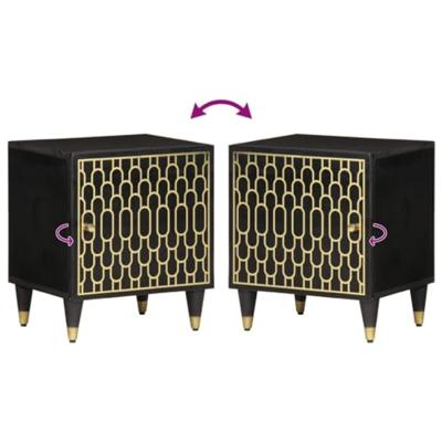 Nachtkastje 40x33x46 cm massief mangohout