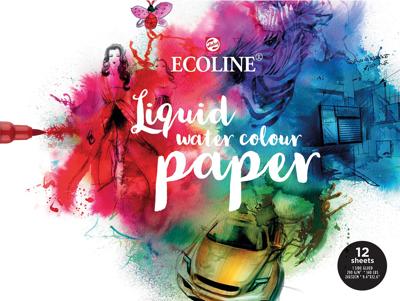 Bruynzeel Ecoline aquarelpapierblok, 24x32cm, 290 g/m, 12 vellen