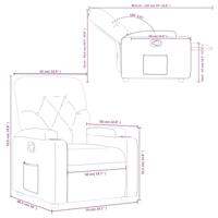 Fauteuil verstelbaar stof zwart - thumbnail