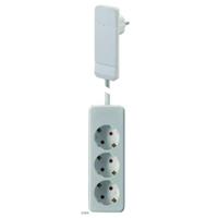 BACHMANN SmartPlug platte connector, met 3x geaarde stekkerdoos, wit, 1,6 m - thumbnail