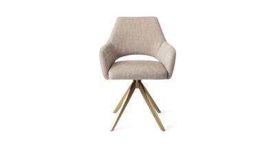 Jesper Home Eetkamerstoel 'Yanai' Turn Gold, kleur Biscuit Beach
