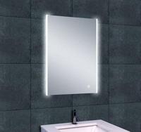 Badkamerspiegel Duo | 50x70 cm | Rechthoekig | Directe en indirecte LED verlichting | Touch button | Met verwarming - thumbnail