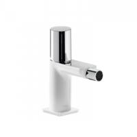 Bidetmengkraan Tres Loft Colors Draaiknop Uitloop Recht 8 cm Rond Wit Chroom - thumbnail