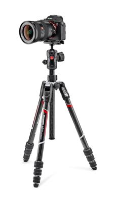Manfrotto Befree Reistatief Kit, Befree Carbon., zwart/rood
