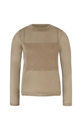 Like Flo winter velvet mesh top meisjes teens - groen - Elina - voering