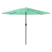 VidaXL Parasol met stalen paal 388x388x248 cm groen - thumbnail