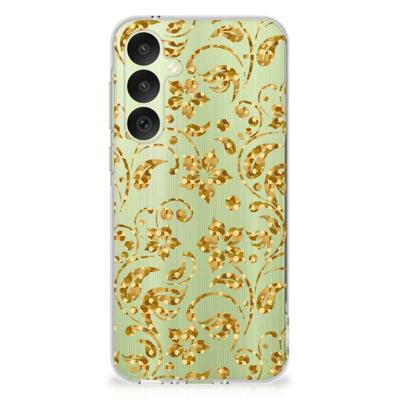 Samsung Galaxy A35 | TPU Case | Gouden Bloemen Samsung Galaxy A35 | TPU Case | Gouden Bloemen