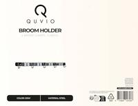 QUVIO Bezem ophangsysteem - Grijs - L - thumbnail