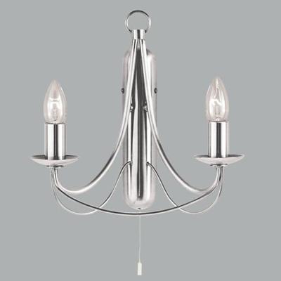 Searchlight Antiek zilveren wandlampMaypole - 6342-2SS