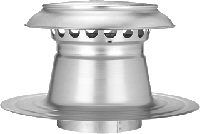 Platdak Ontluchting Dubbelwandig Met Aluminium Kap Ø 200mm - thumbnail