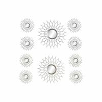 Wandspiegel DKD Home Decor Polypropeen (PP) (2 pcs) (5 pcs) - thumbnail