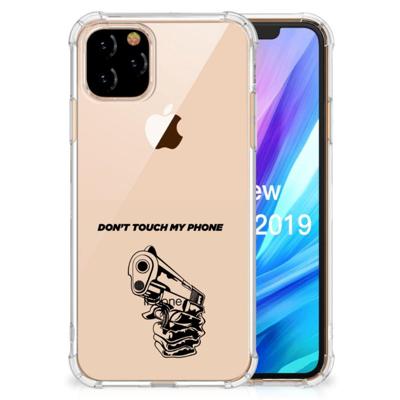 Apple iPhone 11 Pro Anti Shock Case Gun Don't Touch My Phone Apple iPhone 11 Pro Anti Shock Case Gun Don't Touch My Phone