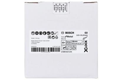 Bosch Accessoires X-LOCK Fiberschijf, 115mm, G 60, R574, Best for Metal - 1 stuk(s) - 2608619155