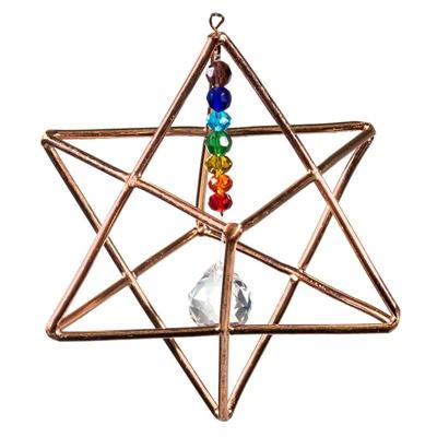 Hangende Merkaba met Chakra Kristal