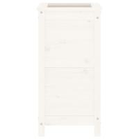 Plantenbak 40x40x78 cm massief grenenhout wit - thumbnail