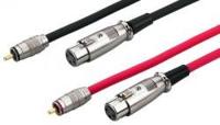 Monacor 0069060 Cinch / XLR Audio Verbindingskabel [1x Cinch-stekker - 1x XLR-bus] 1.5 m Rood/zwart - thumbnail