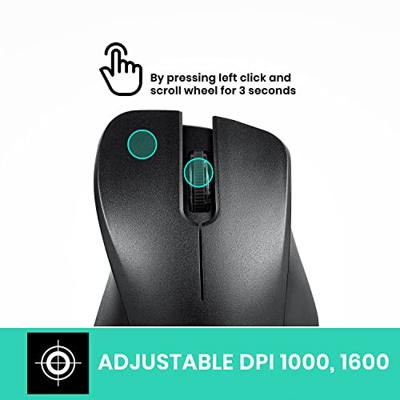 Perixx PERIMICE-621 B Ergonomische muis Radiografisch Zwart Geluidsarme toetsen