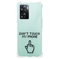 OPPO A57 | A57s | A77 4G Anti Shock Case Finger Don't Touch My Phone - thumbnail