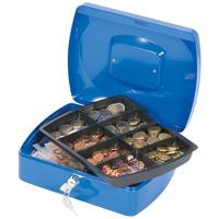 Q-CONNECT geldkoffer, 255 x 200 x 85 mm, blauw - thumbnail