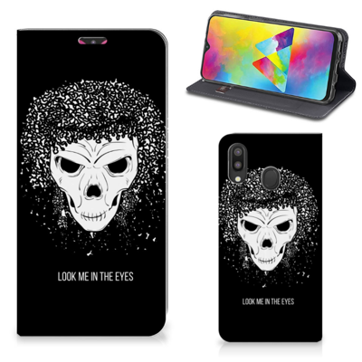 Mobiel BookCase Samsung Galaxy M20 Skull Hair
