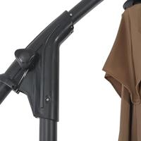 VidaXL Zweefparasol met stalen paal 250x250 cm taupe - thumbnail