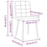 Eetkamerstoelen 6 st fluweel lichtgrijs - thumbnail