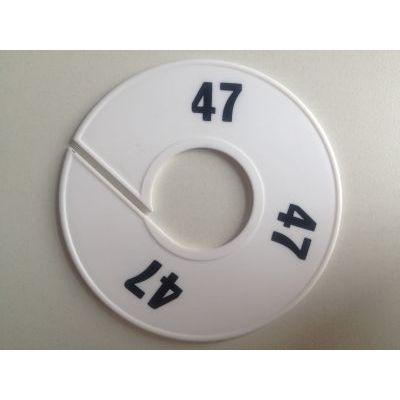 Maatring 11 cm wit/zwart 47