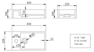 Saqu Deluxe fonteinset met mat zwarte kraan rechts solid surface mat wit