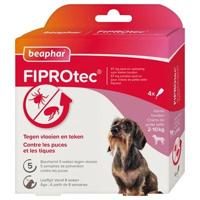 BEAPHAR FIPROTEC HOND TEGEN TEKEN EN VLOOIEN 2-10 KG 3+1 PIP - thumbnail