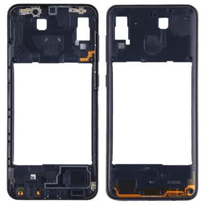 Middelste Frame Bezel plaat voor Galaxy A20(Black)