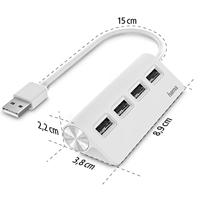 Hama USB 2.0-hub 4 poorten Wit - thumbnail